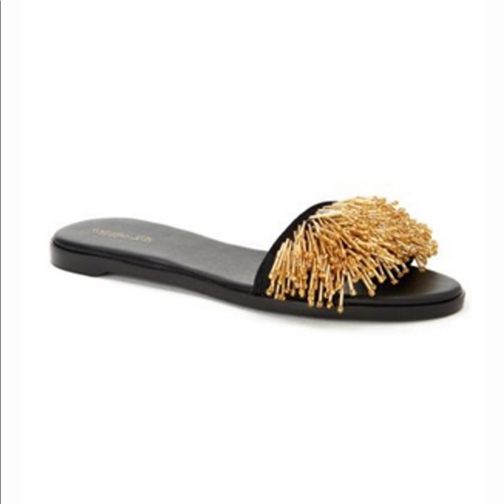 Rachel Zoe “Raz” Beaded Fringe Slides